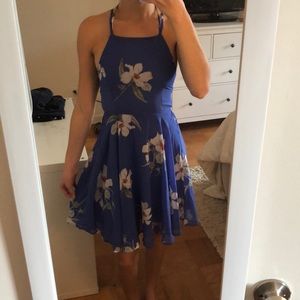 Lulus floral strappy-back dress